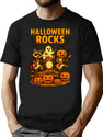 719 Halloween Rocks Raccoon Band Guitar-Playing Raccoon T-Shirt for Men & Women, T-Shirts Graphic Tee - Black