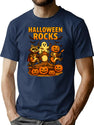 719 Halloween Rocks Raccoon Band Guitar-Playing Raccoon T-Shirt for Men & Women, T-Shirts Graphic Tee - Navy