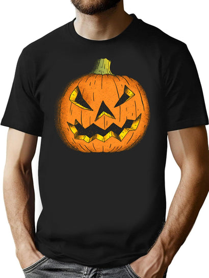 72 Vintage Halloween Jack O Lantern T-Shirt for Men & Women, T-Shirts Graphic Tee - Black