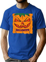 720 Vintage Smiley Pumpkin Halloween T-Shirt for Men & Women, T-Shirts Graphic Tee - Blue