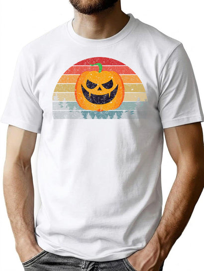 721 Pumpkin Retro Vintage Distressed Halloween T-Shirt for Men & Women, T-Shirts Graphic Tee - Black