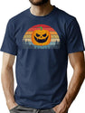 721 Pumpkin Retro Vintage Distressed Halloween T-Shirt for Men & Women, T-Shirts Graphic Tee - Navy