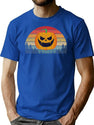 721 Pumpkin Retro Vintage Distressed Halloween T-Shirt for Men & Women, T-Shirts Graphic Tee - Blue