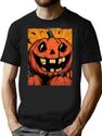 723 Halloween Timeorangepumpkin T-Shirt for Men & Women, T-Shirts Graphic Tee - Black