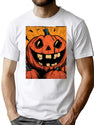 723 Halloween Timeorangepumpkin T-Shirt for Men & Women, T-Shirts Graphic Tee - White