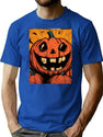 723 Halloween Timeorangepumpkin T-Shirt for Men & Women, T-Shirts Graphic Tee - Blue