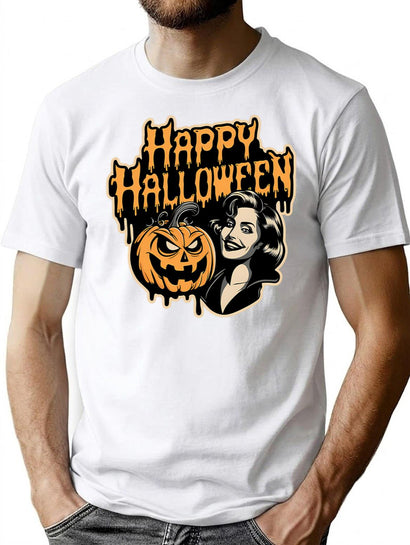 727 Happy Halloween Spooky Mom T-Shirt for Men & Women, T-Shirts Graphic Tee - Black