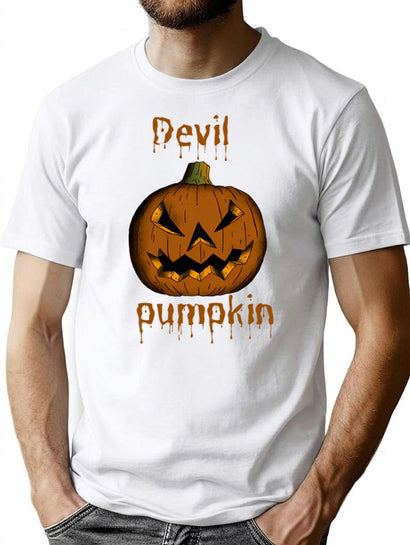 729 Devil Pumpkin. T-Shirt for Men & Women, T-Shirts Graphic Tee - Black