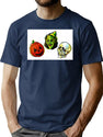 732 Halloween 3 Masks T-Shirt for Men & Women, T-Shirts Graphic Tee - Navy