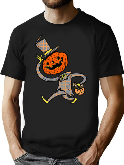 736 Good Day Mister Pumpkin Head T-Shirt for Men & Women, T-Shirts Graphic Tee - Black