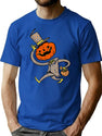 736 Good Day Mister Pumpkin Head T-Shirt for Men & Women, T-Shirts Graphic Tee - Blue