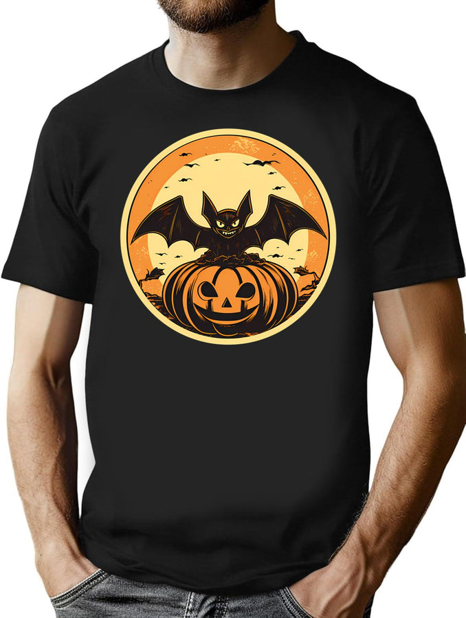 738 Vintage Bat Halloween Classic T-Shirt T-Shirt for Men & Women, T-Shirts Graphic Tee - Black