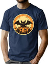 738 Vintage Bat Halloween Classic T-Shirt T-Shirt for Men & Women, T-Shirts Graphic Tee - Navy