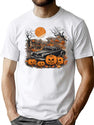 739 Haunted Ride Halloween Night Cruise Full Moon Scary Pumpkins T-Shirt for Men & Women, T-Shirts Graphic Tee - White