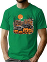 739 Haunted Ride Halloween Night Cruise Full Moon Scary Pumpkins T-Shirt for Men & Women, T-Shirts Graphic Tee - Green