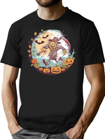 740 Happy Halloween T-Shirt for Men & Women, T-Shirts Graphic Tee - Black