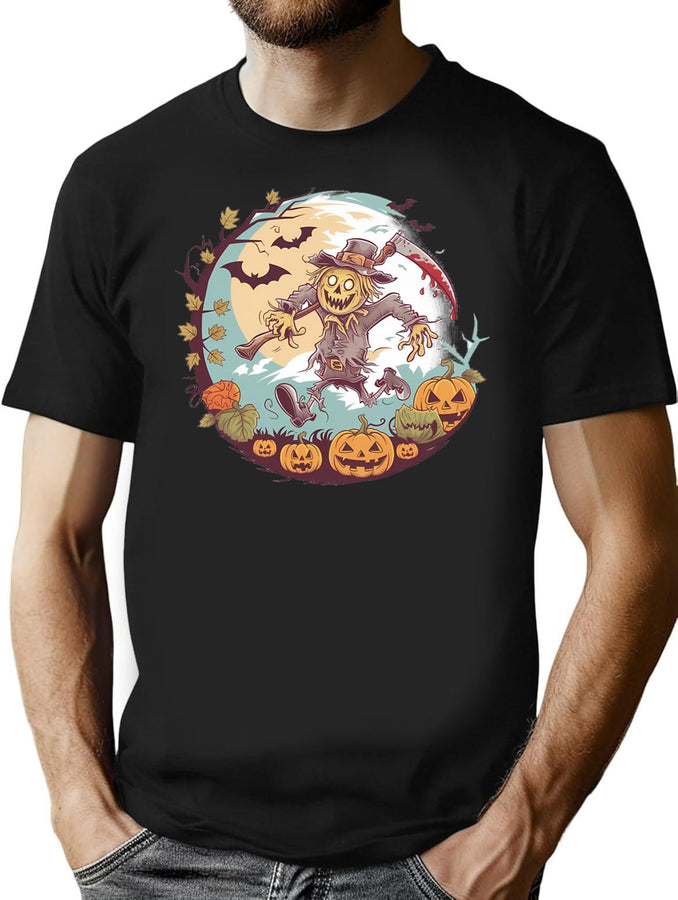 740 Happy Halloween T-Shirt for Men & Women, T-Shirts Graphic Tee - Black