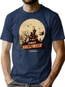 741 Beware Halloween Is Upon Us T-Shirt for Men & Women, T-Shirts Graphic Tee - Navy