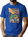 743 It'S The Most Wonderful Time Of The Year Halloween Vintagehappy Halloween Merry Christmas T-Shirt for Men & Women, T-Shirts Graphic Tee - Blue
