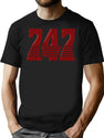 747 Bootleg Tapes Gear V5 Retro Red Bootleg Graphic T-Shirt - Black