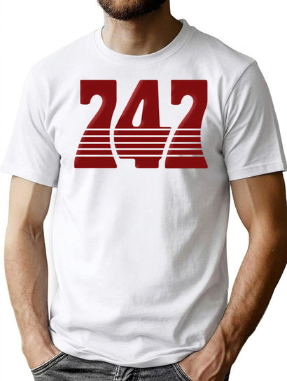 747 Bootleg Tapes Gear V5 Retro Red Bootleg Graphic T-Shirt - Black