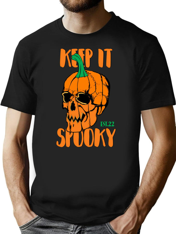 747 Keep It Spooky T-Shirt for Men & Women, T-Shirts Graphic Tee - Black