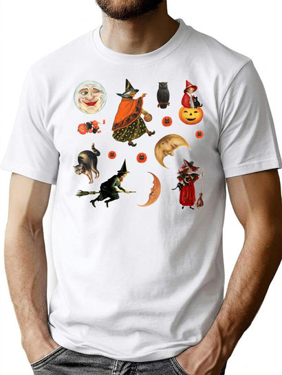 748 Whimsigoth Halloween Pack T-Shirt for Men & Women, T-Shirts Graphic Tee - Black