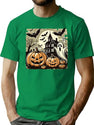 75 Retro Halloween Spooky Art T-Shirt for Men & Women, T-Shirts Graphic Tee - Green