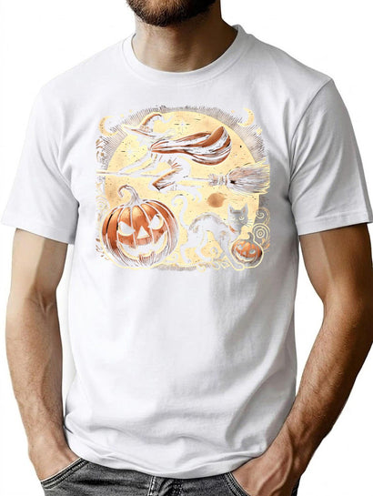755 Retro Halloween Vibes T-Shirt for Men & Women, T-Shirts Graphic Tee - Black
