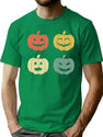 756 Vintage Funny Pumpkins For Halloween T-Shirt for Men & Women, T-Shirts Graphic Tee - Green