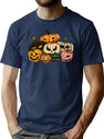 757 A Carnival Of Halloween Faces T-Shirt for Men & Women, T-Shirts Graphic Tee - Navy