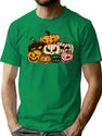 757 A Carnival Of Halloween Faces T-Shirt for Men & Women, T-Shirts Graphic Tee - Green