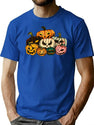 757 A Carnival Of Halloween Faces T-Shirt for Men & Women, T-Shirts Graphic Tee - Blue