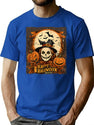 760 Witch In Halloween Classic T-Shirt for Men & Women, T-Shirts Graphic Tee - Blue