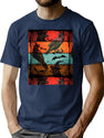 763 Witch Scary Crow Raven Gothic Retro Vintage Halloween Women T-Shirt for Men & Women, T-Shirts Graphic Tee - Navy