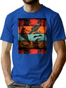 763 Witch Scary Crow Raven Gothic Retro Vintage Halloween Women T-Shirt for Men & Women, T-Shirts Graphic Tee - Blue