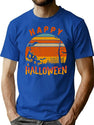 764 Happy Halloween T-Shirt for Men & Women, T-Shirts Graphic Tee - Blue