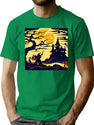 769 Halloween - Woodcut Style 1 T-Shirt for Men & Women, T-Shirts Graphic Tee - Green