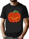 774 Vintage Halloween Town Pumpkin Retro Jack-O-Lantern Design T-Shirt for Men & Women, T-Shirts Graphic Tee - Black