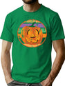 775 Vintage Retro Halloween Pumpkin T-Shirt for Men & Women, T-Shirts Graphic Tee - Green