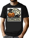 777 Scary Pumpkin Halloween Image T-Shirt for Men & Women, T-Shirts Graphic Tee - Black