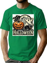 777 Scary Pumpkin Halloween Image T-Shirt for Men & Women, T-Shirts Graphic Tee - Green