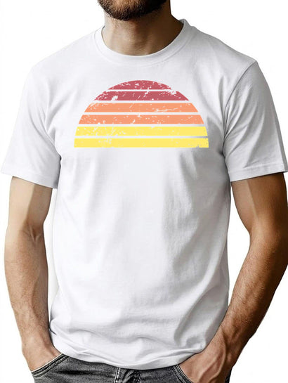80S Sunset T-Shirt for Men & Women, T-Shirts Graphic Tee - Black