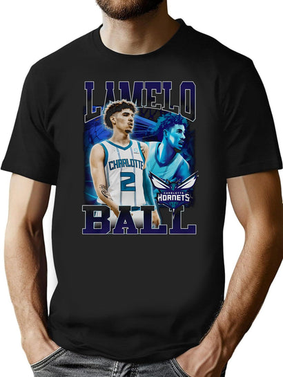 84 Lamelo Bootleg 90S Bootleg Graphic T-Shirt - Black