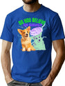 90 Bootleg Corgie Funny Retro Style Bootleg Graphic T-Shirt - Blue