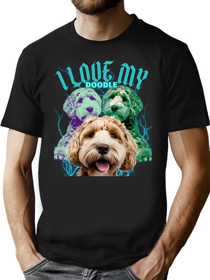 90 Bootleg Doodle Funny Retro Style Bootleg Graphic T-Shirt - Black
