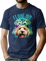 90 Bootleg Doodle Funny Retro Style Bootleg Graphic T-Shirt - Navy