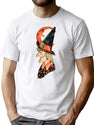90 Vintage Halloween Witch Profile Moon Cut Out Graphic T-Shirt for Men & Women, T-Shirts Graphic Tee - White