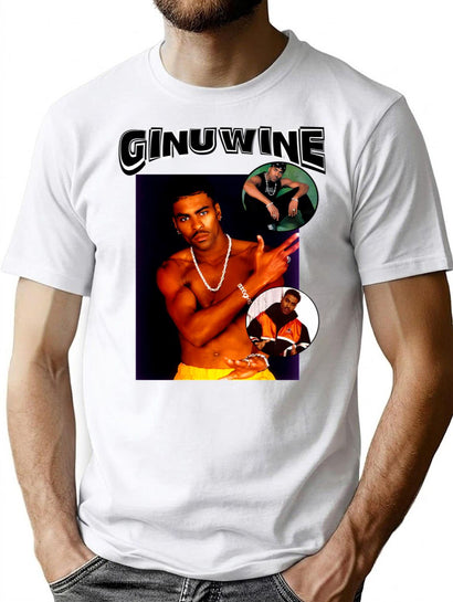 90S Ginuwine Bootleg Graphic T-Shirt - Black