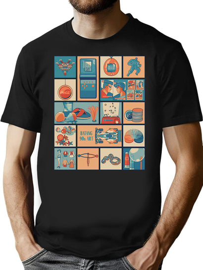 90S Playthings Bootleg Graphic T-Shirt - Black